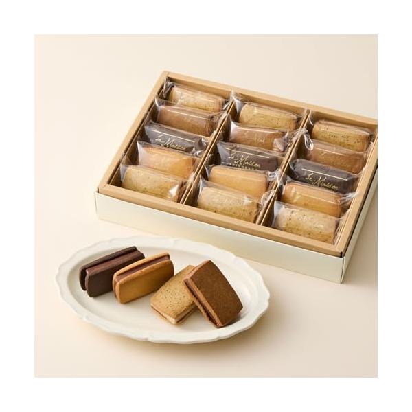 FlavorName:2025秋冬15個入・サクッと食感、なめらかな口どけ、リッチで濃厚なショコラサンド。口溶けなめらかな厚みのあるチョコレートを贅沢にサンドしました。定番の”ビター”、”キャラメル”に加え、季節フレーバーの、ロイヤルミルク...