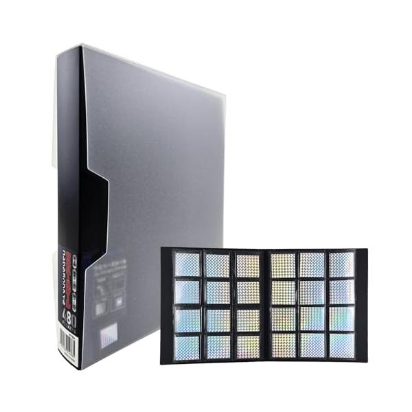 ブラック/-/PF004・ウエハースシール、チョコシールなどのコレクションスクエアシールをスリーブに入れたまま収納できる！両面タイプ480ポケットの大容量ファイル・高透明PPシート＆ブラックカラーの下地でコレクションが映える！・コレクション...