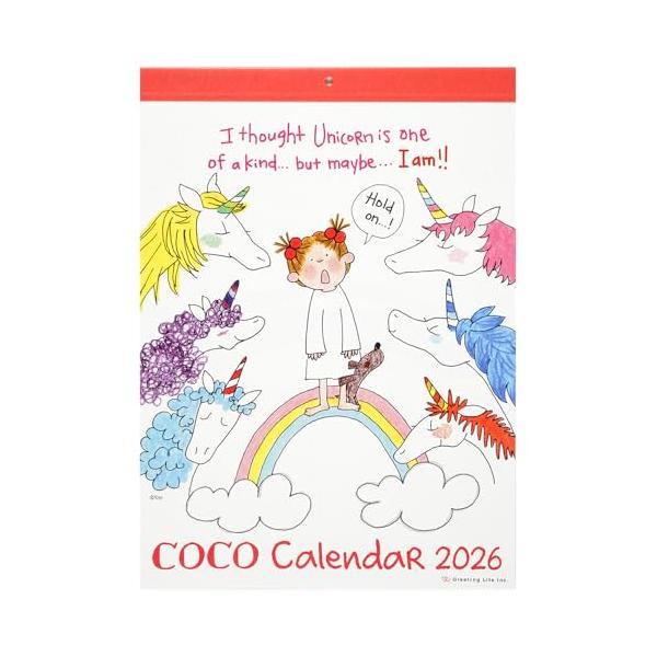 ホワイト/B4/C-1672-RY・パッケージ個数:1・おちゃめでかわいい大人気のココちゃんの世界観あふれるカレンダー。・環境にやさしい紙ヘッダーの壁掛けカレンダー・１４枚つづり・日曜始まり・書き込みタイプ・森林認証紙使用