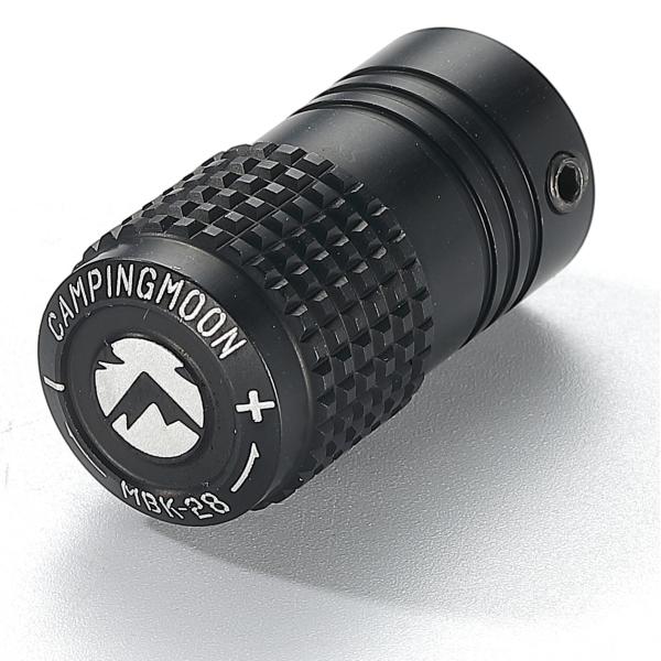 ・ブラック  MBK-28・こちらの商品はSOTO社の ST-310 ST-340 に取り付けるノブです。・材質はジュラルミンを削り出した後、アルマイト処理をしてレーザーマーキングを行いました。 またローレット加工という特殊な加工をして回し...