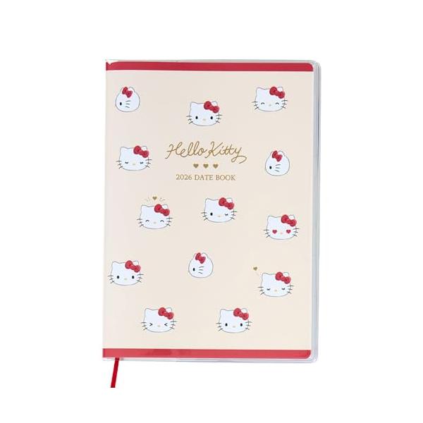 ハローキティ/-/622974・Color:ハローキティ・パッケージ個数:1・本体サイズ：約幅13.5×奥行0.7×高さ18.7cm。主な材料・原料：紙・10月はじまり。月ごとにメモページ付き2026年1月-2026年12月編集内容。カレン...