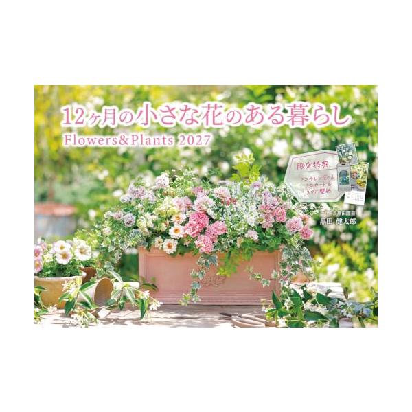 通常版12ヶ月の小さな花のある暮らし　Flowers＆Plants月めくり/壁掛け/514mm×364mm インプレスカレンダー2027