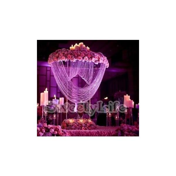 フラワースタンド 6ピース ロット パーティー 80センチ 結婚式 クリスタル パーティー 贈り物 花瓶 敬老の日 花器 プレミアムガレージ インテリア 小物 雑貨 Yy プレミアムガレージ