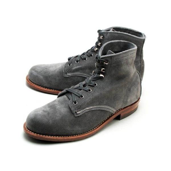 MADE IN USA ウルヴァリン 1000マイルブーツ グレー スエード メンズ