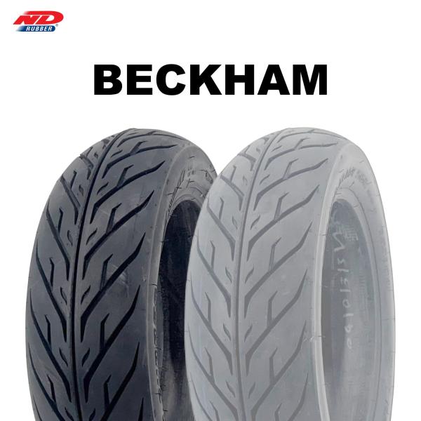・メーカー名：ND RUBBER(NDラバー)・タイヤ名：BECKHAM (ベッカム)・サイズ：100/90-12 59J・年数：2025年製・12インチ検索キーワード・Beckham フロント リア・スクーター・バイク タイヤ