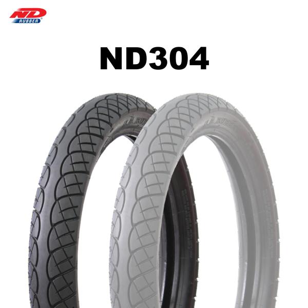 ・メーカー名：ND RUBBER(NDラバー)・タイヤ名：ND304 (ND304)・サイズ：70/90-17 38P・年数：2025年製・17インチ・対応サイズのチューブおよびリムバンドが必要です。検索キーワード・17インチ フロント リ...