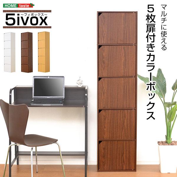 ホームテイスト A4サイズ収納OK 扉付きカラーボックス -5ivox