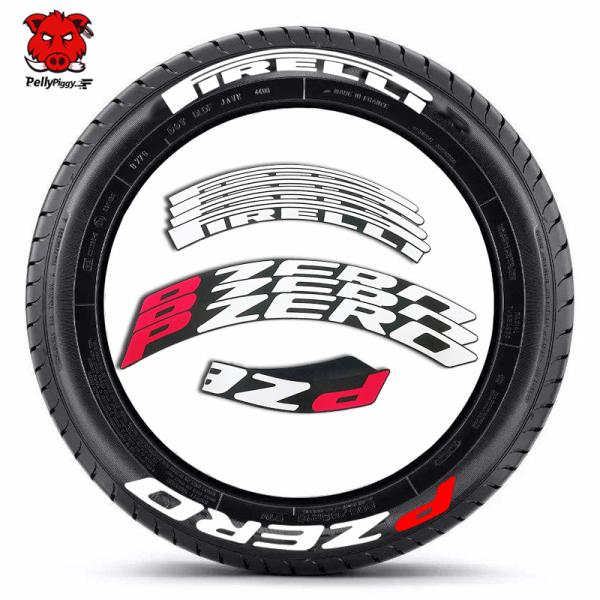 2024新作　PIRELLI P ZERO タイヤホワイトレターステッカー 2024新作 PIRELLI P ZERO タイヤホワイトレターステッカー