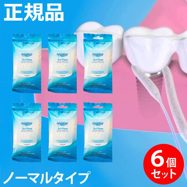 【正規品・公認店】【6つまとめ売り】プロキシソフト 3in1フロス 100本入り デンタルフロス 糸 フロス 歯 フロス ブリッジ フロス インプラント フロス 矯正
