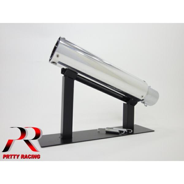 PRETTYRACING製 42.7π アルミサイレンサー タイプ2 ステッカー付
