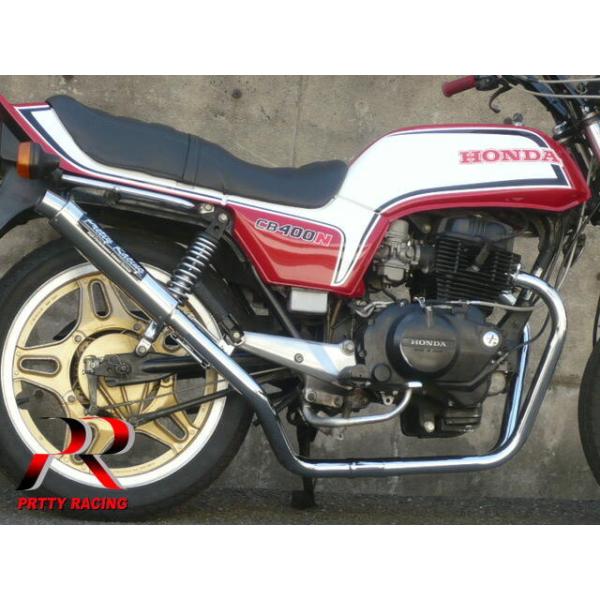 プリティー HONDA CB250N CB400N ホーク3 【極】 UPタイプ 42.7π タイプ1 マフラー メッキ