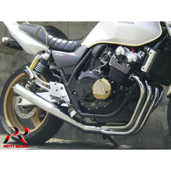 プリティー HONDA CB400SF VTEC NC39 70π ショート管 メッキ マフラー