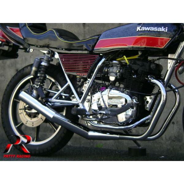 プリティー KAWASAKI Z250FT ショート管 70π マフラー メッキ