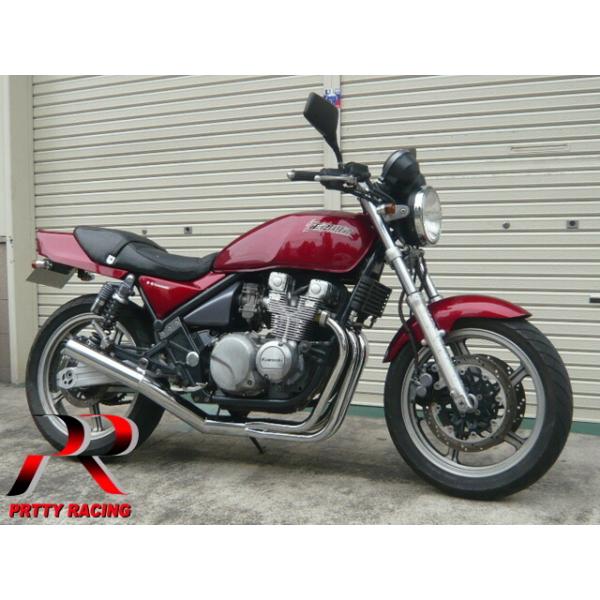 プリティー KAWASAKI ゼファー400/χ ショート管 70π メッキ マフラー