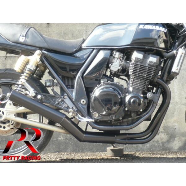 プリティー KAWASAKI ZRX400/2 〜97 ショート管 70π マフラー 黒 プリティー KAWASAKI ZRX400/2 〜97 ショート管 70π マフラー 黒