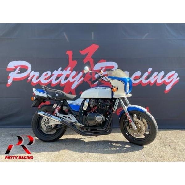 プリティー SUZUKI GSX400 インパルス GK7CA 【流タイプ1】黒 マフラー