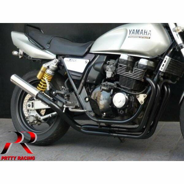 XJR400用　OVERUSA カーボンファイバー マフラー プリティー YAMAHA XJR400 4HM 50.8 ガニマタ PRETTY管 黒 イノガニ