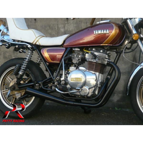 プリティー YAMAHA GX400 【極】 メガホン マフラー 黒 : PRETTYRACING