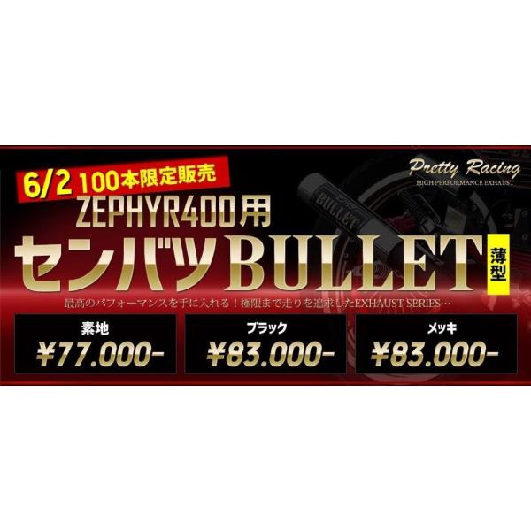 薄型センバツブレット2ー1 XJR400 XJR400 (4HM) 用 PRETTY 薄型センバツブレット 黒 : PRETTYRACING