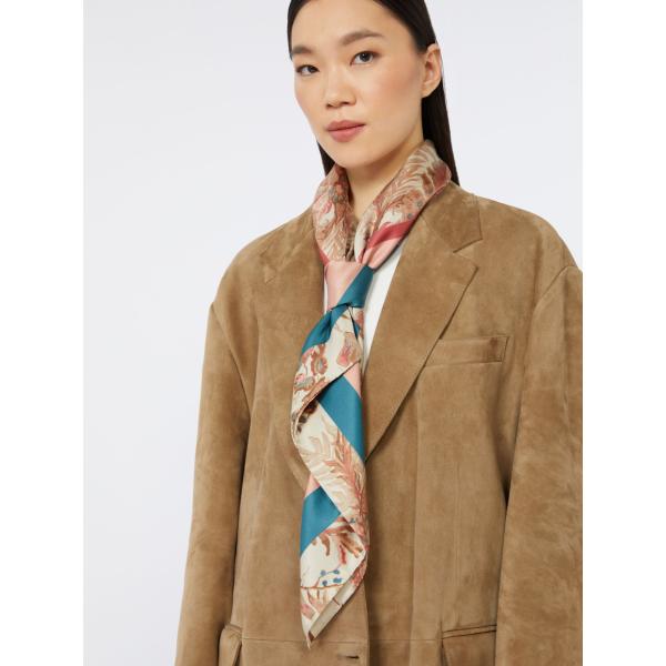 【美品 近年】マックスマーラ シルク スカーフ エスニック Aラインワンピース MAXMARA WEEKEND LINE（マックスマーラウィークエンドライン） 【並行