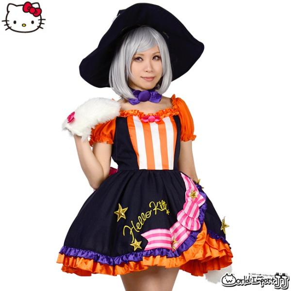 サンリオキャラクター×8mm ハローキティ 魔女っ子 コスチューム コスプレ ハロウィン 魔女 魔法使い ウィッチ 衣装 可愛い レディース S/M/L :01000761:ワールドインポートJJ 通販 子魔女 魔女っ子ドレス ハロウィン コスプレ 仮装 ドレス ウィッチ 130