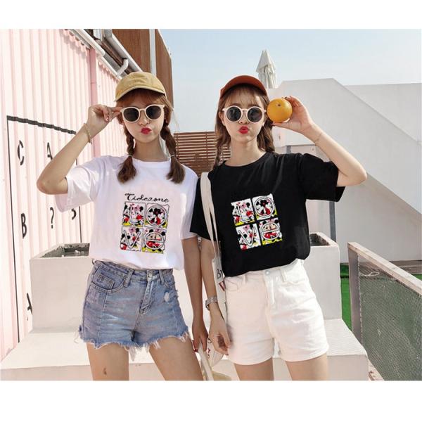 ディズニー Tシャツ 半袖 ミッキー Tシャツ レディース Tシャツ トップス カットソー カップル ペアルック ペア ビッグシルエット ビッグtシャツ 春 夏 可愛い Buyee Servicio De Proxy Japones Buyee Compra En Japon
