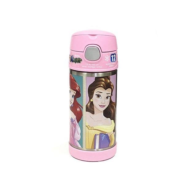 ディズニープリンセス 水筒 サーモス ストローボトル (PK×SV) 13957 ピンク 保冷 THERMOS ステンレスボトル ディズニー Disney 女の子 輸入 グッズ