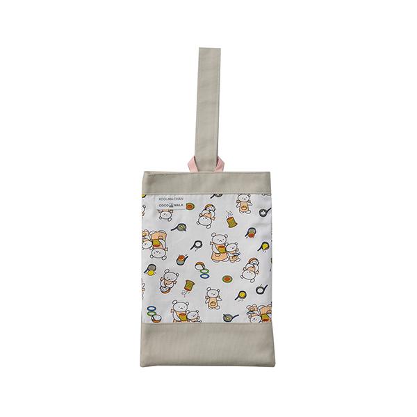 おしんこページ　上履き入れ こぐまちゃん シューズバッグ（オフホワイト） 16486 上履き入れ