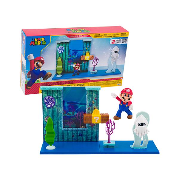 マリオ　おもちゃ スーパーマリオ 10pc プレイセット マリオ付き ( 水中 ) 17609