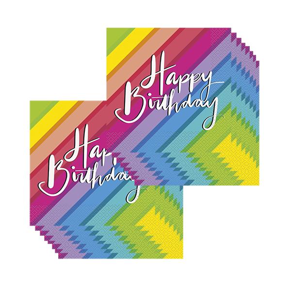 パーティー 紙ナプキン Lサイズ ( HAPPY BIRTHDAY ) 16枚入り 18211