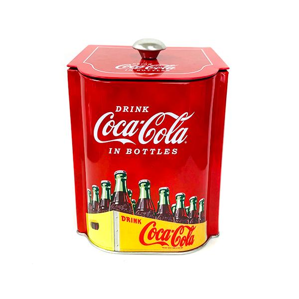 コカ・コーラブリキ コカ・コーラ スクエア キャニスター ブリキ 缶 ( フロント