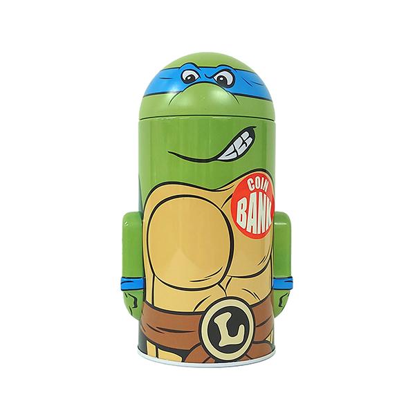 ミュータント タートルズ 缶 貯金箱 ( レオナルド ／ 青 ) 18728a