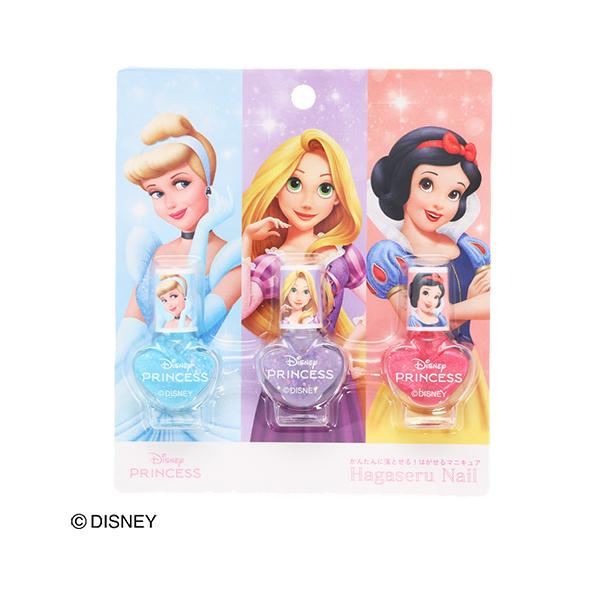 ディズニープリンセス はがせる ネイル 3本 セット ( A シンデレラ ラプンツェル 白雪姫 ) 20258 おもちゃ 水溶性 マニキュア キッズコスメ 子ども用