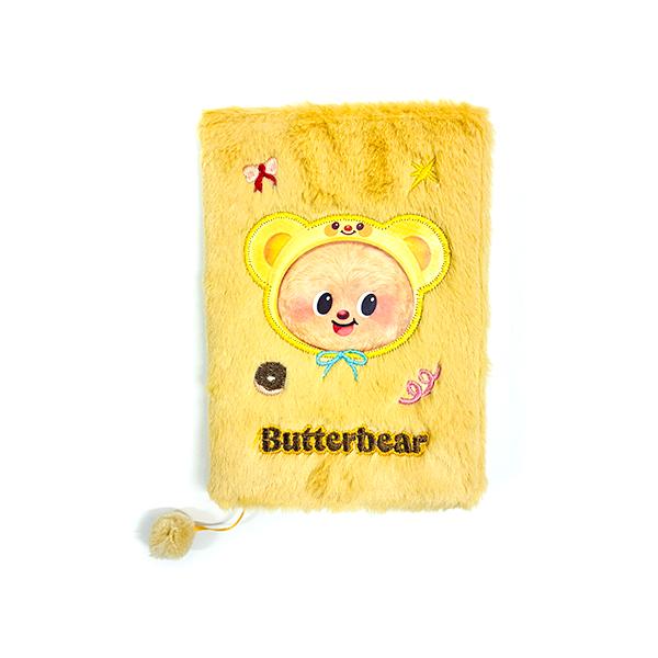 バターベア A6 ぬいぐるみ ブックカバー ＆ ノート 20615 Butter bear