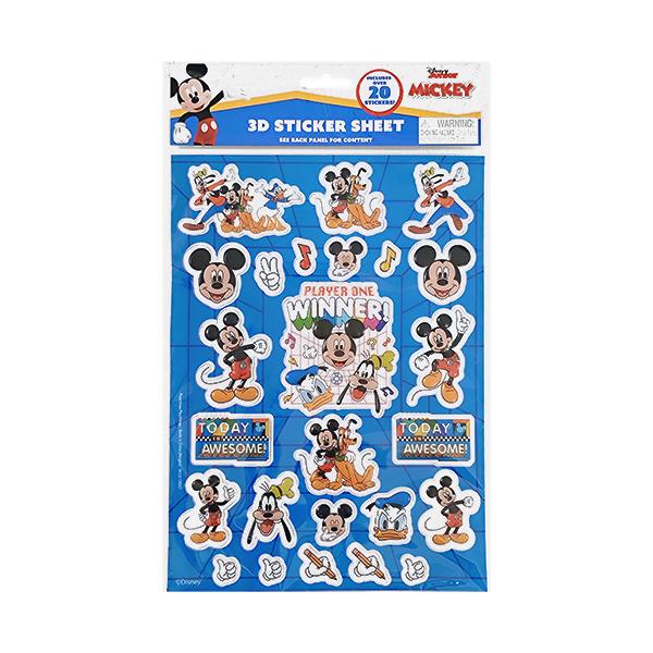 ミッキー 3D ステッカー 1シート 20680 ミッキーマウス シール 立体