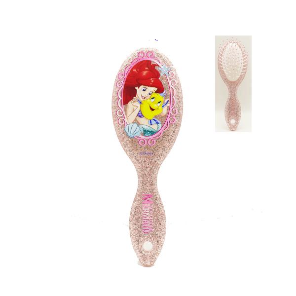 ディズニープリンセス ヘアブラシ ( アリエル と フランダー ラメ ) 21111 ブラシ 子ども キッズ 女の子 リトルマーメイド キャラクター グッズ 雑貨