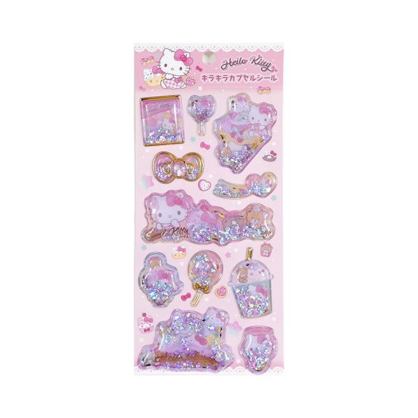 サンリオキャラクターズ キラキラ カプセル シール 2 ( ハローキティ ) 21134 シール ステッカー ぷくぷく 立体シール キティちゃん キティ Hello Kitty