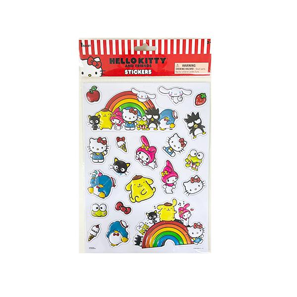 ハローキティ ＆ フレンズ パフィー ステッカー 1シート 21252 キティ シール ステッカー ぷくぷく 立体シール パフシール Hello Kitty 輸入 インポート