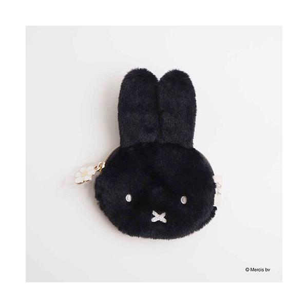 BRUNA FACE FUR ミニ ダイカット ポーチ ( ミッフィー ブラック ) 21362 ミニポーチ バッグチャーム ディックブルーナ Miffy グッズ 雑貨