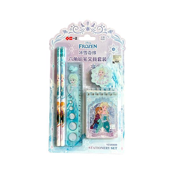 アナと雪の女王 ステーショナリー セット ( 鉛筆 定規 メモ 消しゴム ) 21508 えんぴつ じょうぎ メモ帳 けしごむ 文房具 文具セット 女の子 アナ雪 FROZEN 輸入
