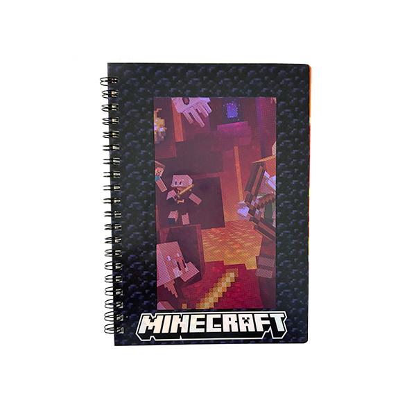 マインクラフト ギミック付き リングノート B6 ( Into the Nether! ) 21779 マイクラ グッズ ノート 罫線 横罫 5mm メモ 文房具 文具 Minecraft 日本製