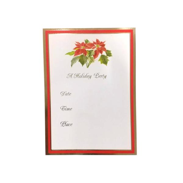 グリーティングカード クリスマス 招待状 ポインセチア etc0001 marian