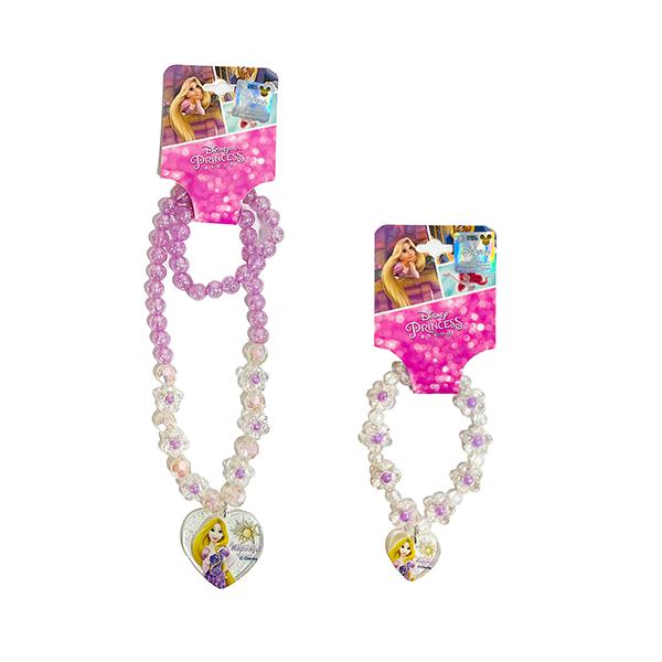 フラワーモチーフ ネックレスとブレスレットセット ラプンツェル フラワービーズ ネックレス & ブレスレット 2点 セット