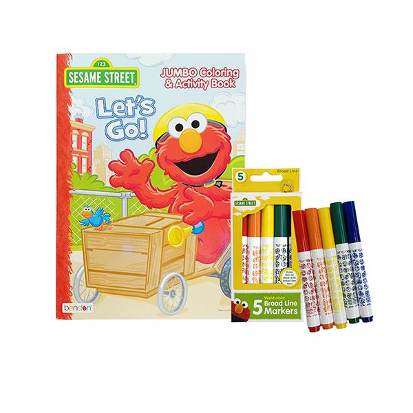 セサミストリート ぬりえ & マーカー セット yts1064 塗り絵 カラー