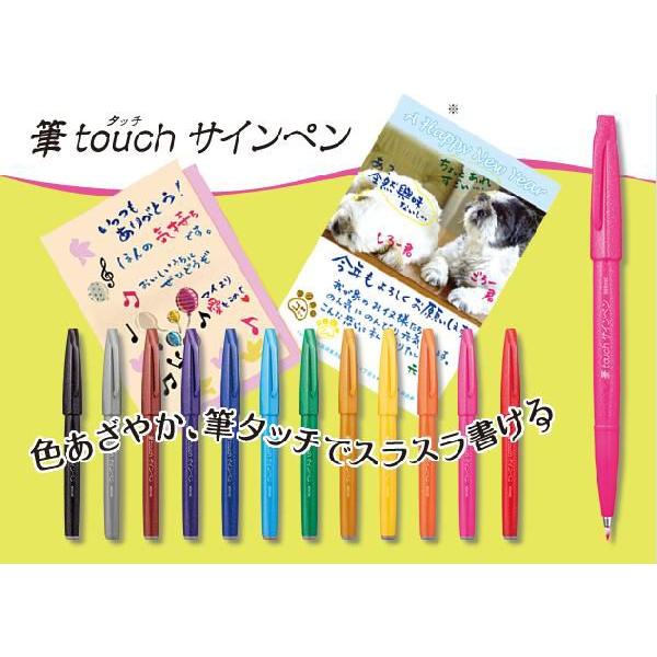 【メール便対応】　ぺんてる　筆ｔｏｕｃｈサインペン　ＳＥＳ１５Ｃ