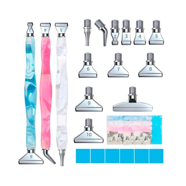 ダイヤモンドアートペン初心者向けスターターセット■こだわりのデザイン滑らかな表面と美しくクリアなデザイン程よく重みがあり、手にフィットするグリップで長時間の作業にも◎■高品質ステンレス銅を使用錆びにくく、耐久性があり、長期間の使用にも◎■様...