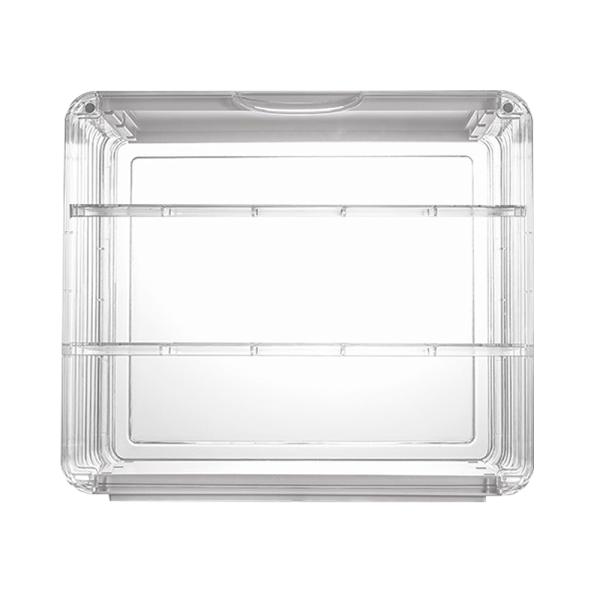 大容量のフィギュアケース様々なサイズに対応！積み重ねて綺麗に収納！■お洒落なデザインで、フィギュア収納以外でも◎キッチン収納やリビングの収納、玄関収納にも大活躍！置いていてもインテリアの邪魔をしないデザインがGood！■前扉はマグネット仕様...