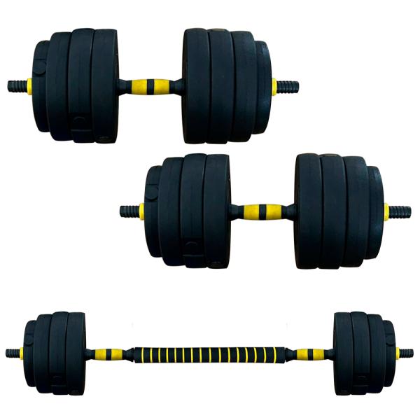 自由にカスタマイズできるダンベル＆バーベルセット 40kg気軽に誰でも、どこでもトレーニングプレートは可変式なので、レベルに合わせて重さを変えられます。自分のレベルに応じて無理なくトレーニングができます。組み合わせ自由【滑り止めハンドル】グ...