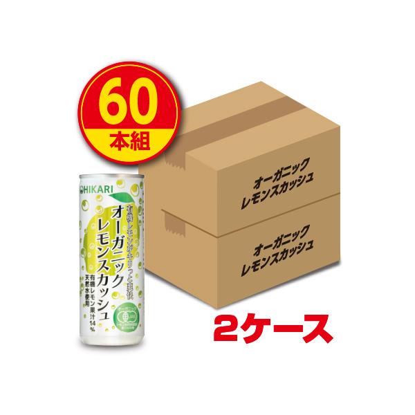 光食品 オーガニックレモンスカッシュ 250ml 60本 新登場 送料無料 スペイン産有機レモン・有機砂糖・天然水使用　有機JAS認定