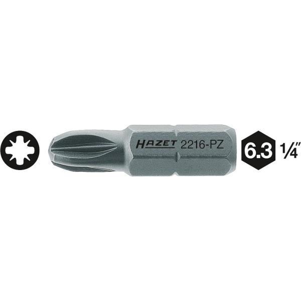 HAZET ハゼット ポジドライブビット 2216-PZ1 PZ1 25mm (型番:896014606)